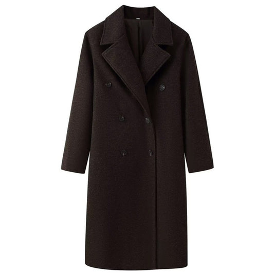 Double-breasted Wool Coat For Women
