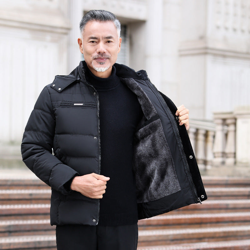 Winter Middle-aged And Elderly Fleece Padded Coat